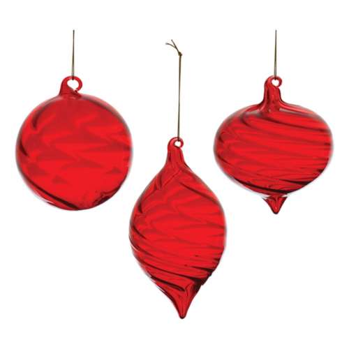 Melrose International Assorted Glass Red Ball Ornament