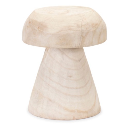Melrose International Wood Mushroom Stool 12.5"H - Primary Image