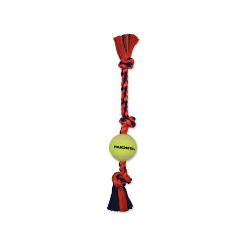 MAMMOTH 3 Knot Flossy Chew with 3" Tennis Ball Dog Toy