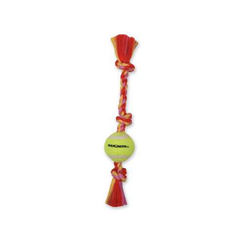 MAMMOTH 3 Knot Flossy Chew with 1 Tennis Ball Dog Toy