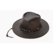 Chapeau de Cowboy en Daim Minnetonka - Cuir Marron, années 90, Petit - France