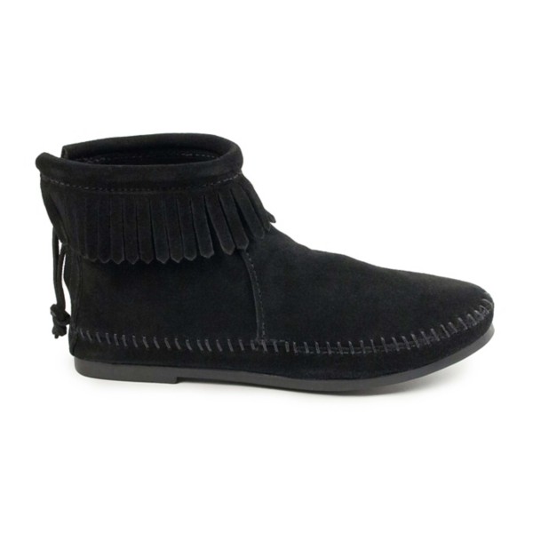 Women’s Minnetonka Back Zip Hardsole Western Boots 5 Black