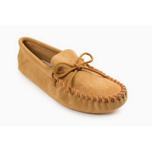 Men's Minnetonka Leather Laced Softsole Slippers | SCHEELS.com
