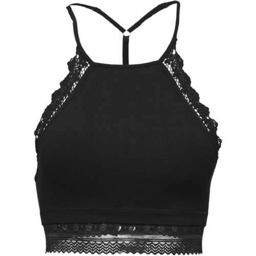 Women's Fornia High Neck Lace Bralette Tank Top