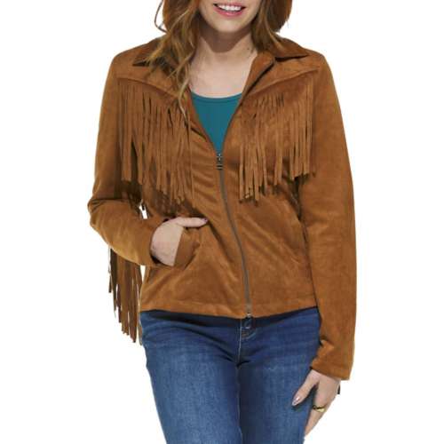 Women's Fornia Fringe Moto Jacket, Shin Sneakers Sale Online