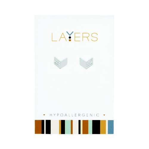 Women's Layers Chevron Stud Earrings