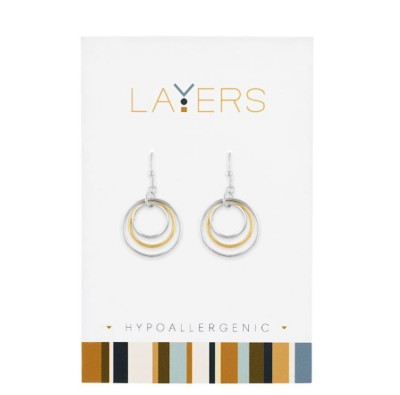 Layers Triple Circle Dangle Earrings