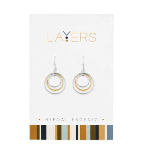 Women's Layers Triple Circle Dangle Earrings