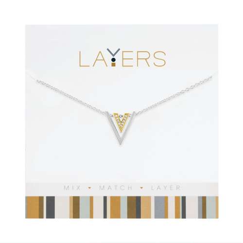 Women's Layers Layered Triangle Necklace