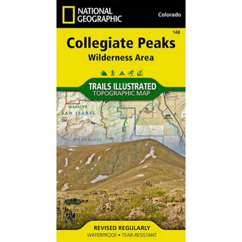 National Geographic Collegiate Peaks Wildereness Trail Map