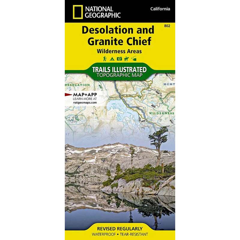 National Geographic Desolation anf Granite Chief Wilderness Areas Map