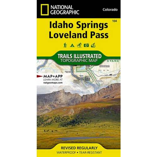 National Geographic Idaho Springs, Loveland Pass Map