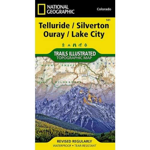 National Geographic Telluride, Silverton, Ouray, Lake City Map