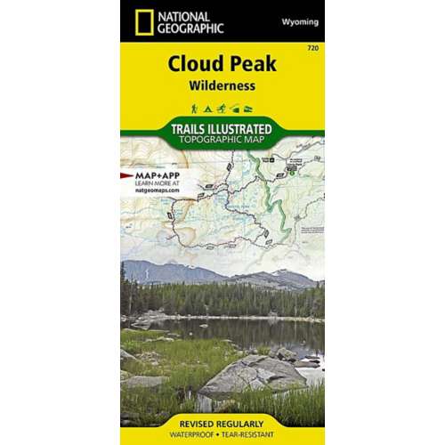 National Geographic Cloud Peak Wilderness Map