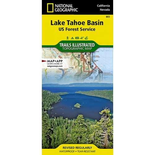 National Geographic Lake Tahoe Basin Map