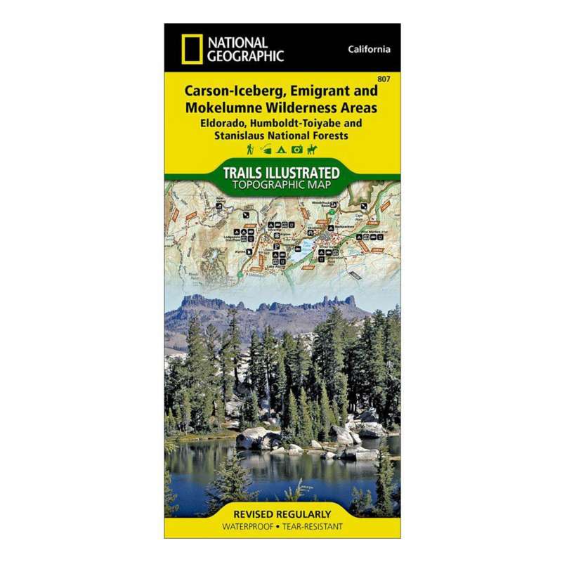National Geographics Carson-Icebery, Emigrant and Mokelumne Wilderness Areas Trail Map