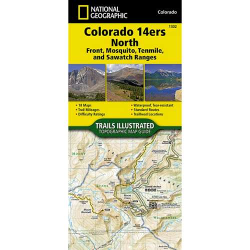 National Geographic Colorado 14ers North Topographic Map Guide