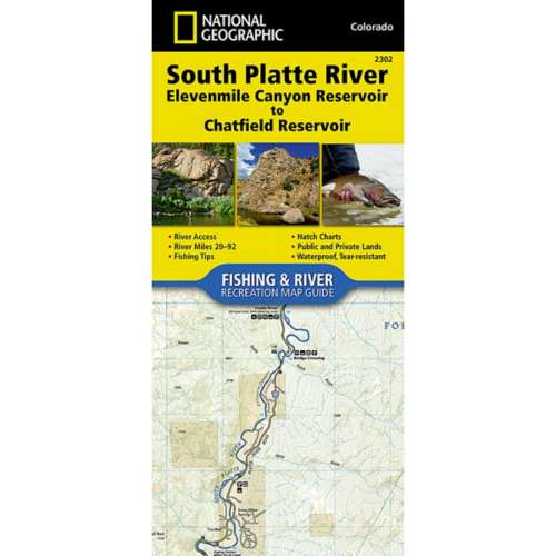 National Geographic South Platte River- Elevenmile Canyon Reservoir to Chatfiled Reservoir- Recreation Map Guide