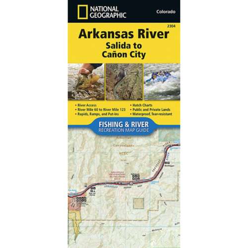 National Geographic Arkansas River- Salida to Canon City- Recreation Map Guide