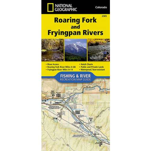 National Geographic Roaring Fork and Fryingpan Rivers Map