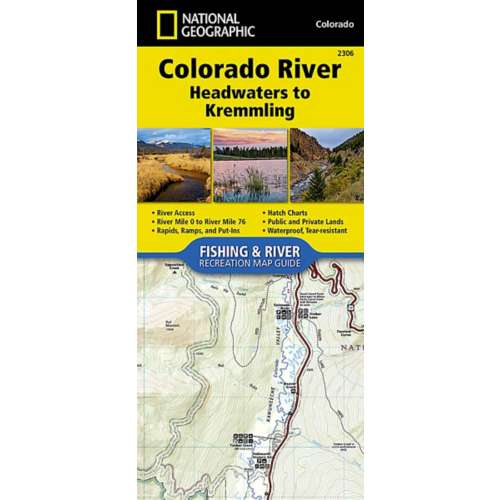 National Geographic Colorado River, Headwaters to Kremmling Map