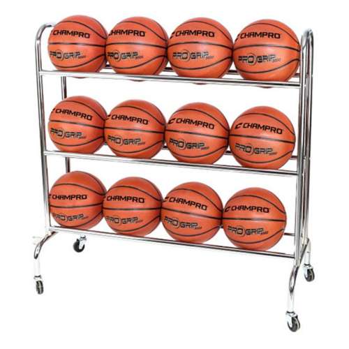 Champro Chrome Finish Ball Rack with Casters