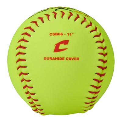 CHAMPRO 12 Fast Pitch Softballs - Leather Cover Practice Balls With Raised Seams