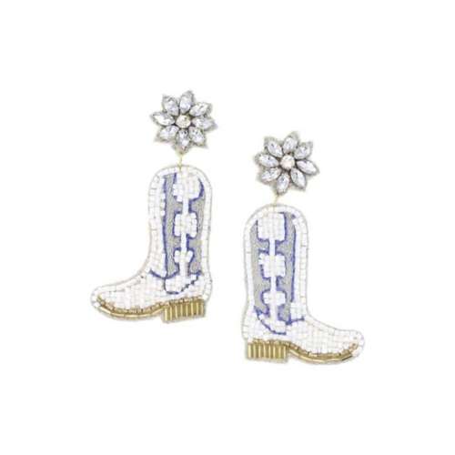 Jane Marie Crystal Flower Boots Earrings