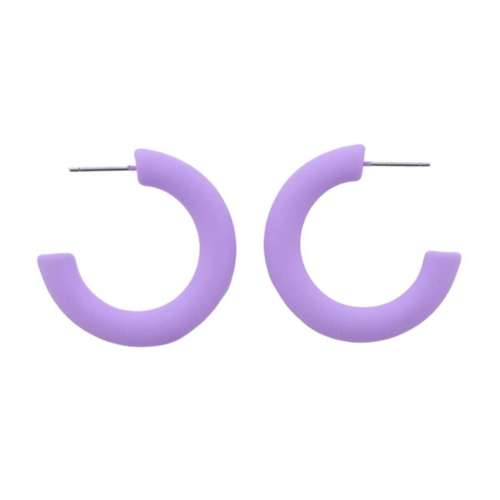 Jane Marie Lavender Tubular Hoop Earrings