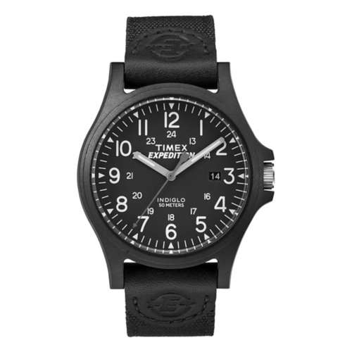 Timex Expedition Acadia Full Size Leather and Fabric Watch