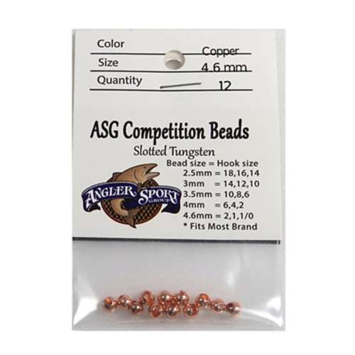 ASG Anodized Copper Slotted Tungsted Beads 36 pack