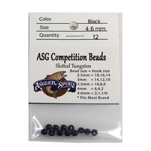 ASG Black Tungsted Beads 12 pack
