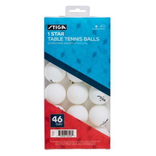 Stiga 1-Star 46-Pack White Ping Pong Balls