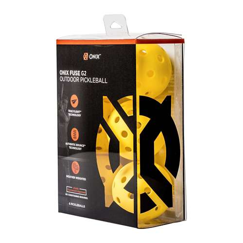 ONIX Fuse G2 Outdoor Pickleballs - 6 Pack