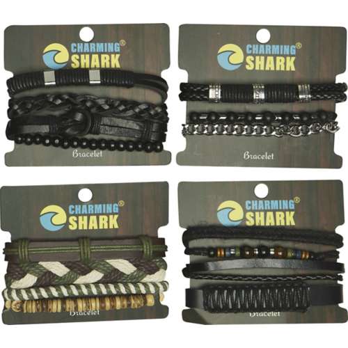 Charming Shark ASSORTED Leather Stacked Bracelet