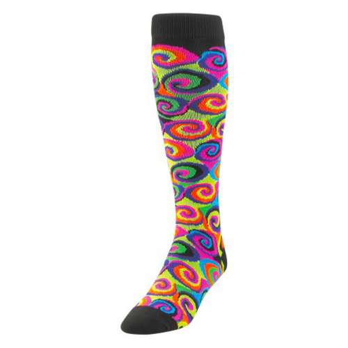 Adult TCK Neon Swirl Knee High Soccer Socks