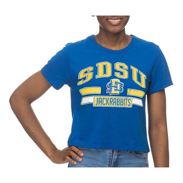 ZooZatZ Women's South Dakota State Jackrabbits Logo Crop Top product image