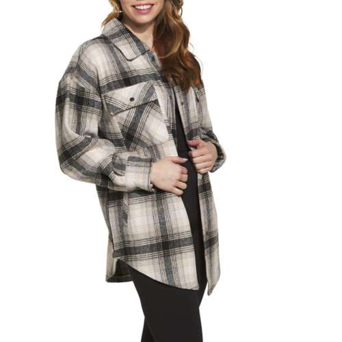 NFL Carolina Panthers Womens NFL Women's Lightweight Flannel Hooded Jacket, Small