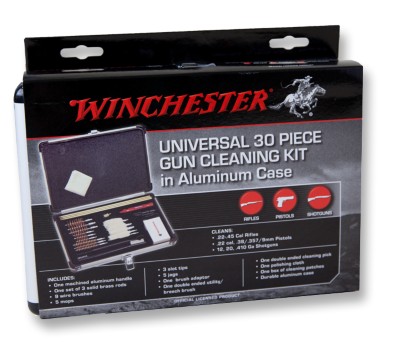 Winchester 30 Piece Universal Gun Cleaning Kit in Aluminum Case