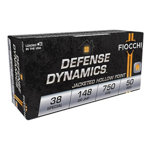 Fiocchi Defense Dynamics JHP 38 Special Handgun Ammunition