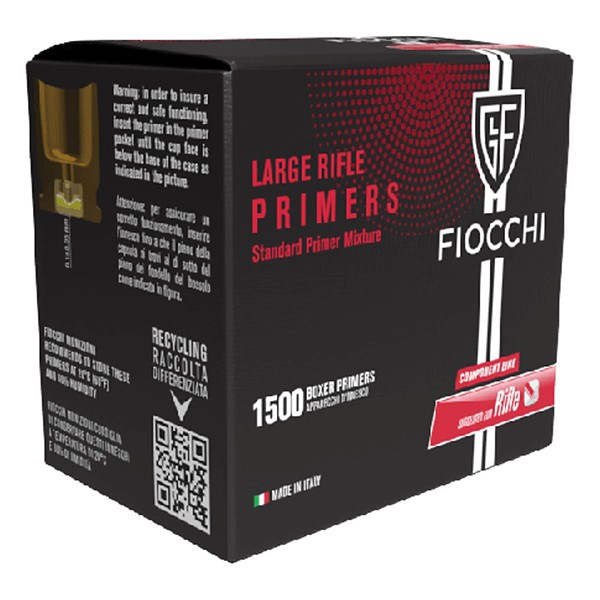 FIOCCHI Standard Large Rifle Primer Brick 1500 ct.