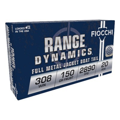 Fiocchi Range Dynamics FMJBT Rifle Ammunition 20 Round Box