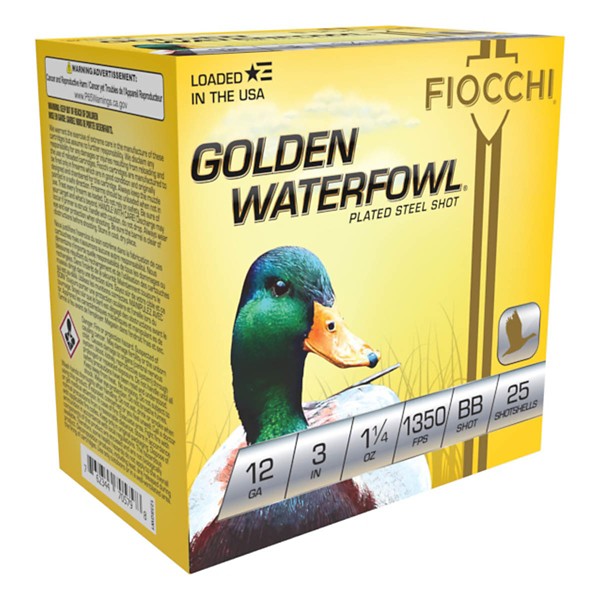 FIOCCHI Golden Waterfowl 12 Gauge Shotshells