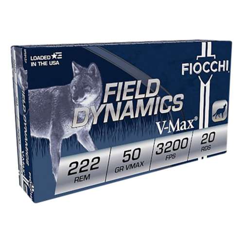 Fiocchi Field Dynamics V-MAX Rifle Ammunition 20 Round Box