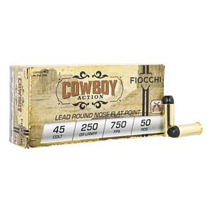 Fiocchi Cowboy Action Pistol Ammunition 50 Round Box