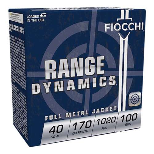 Fiocchi Range Dynamics FMJTC Pistol Ammunition 100 Round Box