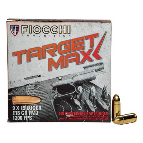 Fiocchi Ammunition Target Max SCHEELS Exclusive 200 Round Box 9mm Handgun Ammunition 200 Round Box
