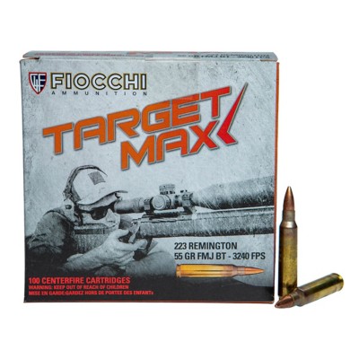 Fiocchi Target Max FMJBT ERLEBNISWELT-FLIEGENFISCHEN Exclusive Rifle Ammunition 100 Round Box