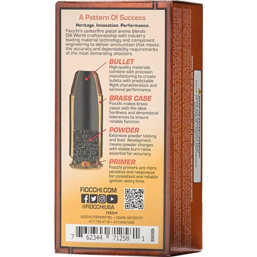 Fiocchi Ammunition Target Max SCHEELS Exclusive FMJ 9mm Handgun Ammunition 50 Round Box
