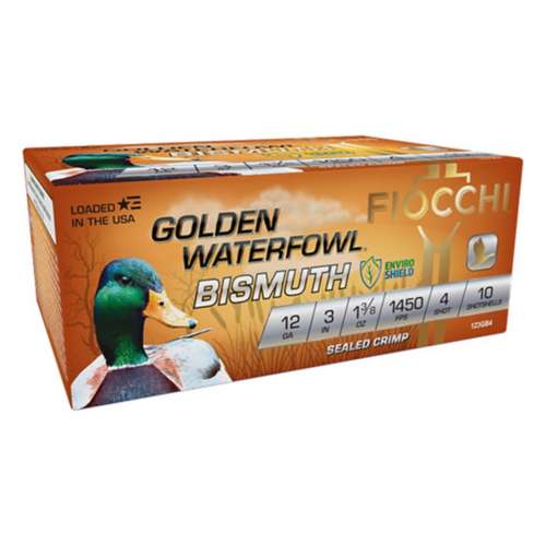 Fiocchi Golden Waterfowl Bismuth 12 Gauge Shotshells 10 count box